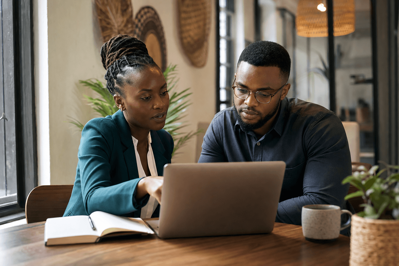 A focused one-to-one digital skills coaching session